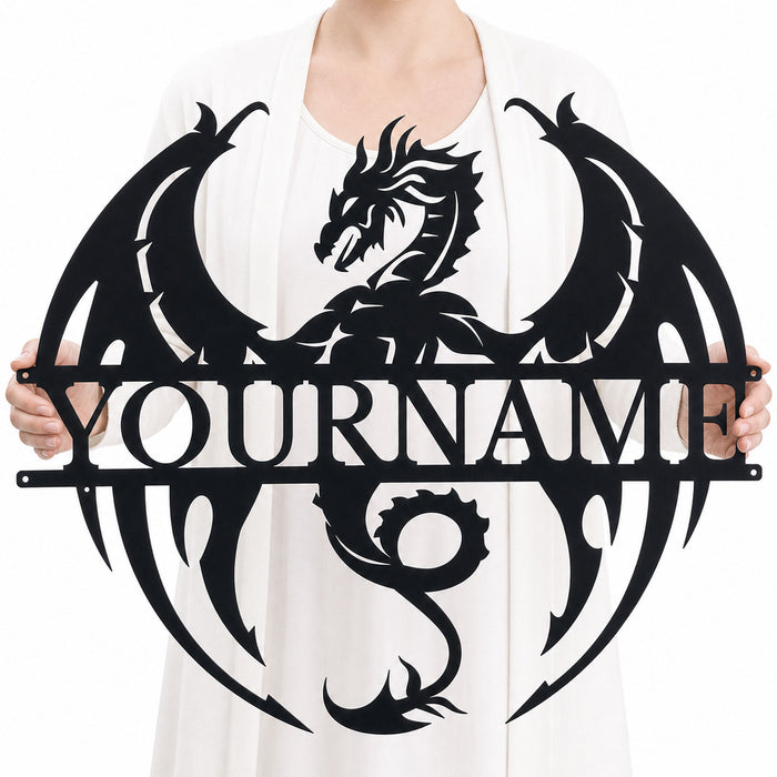 Custom Dragon Metal Sign
