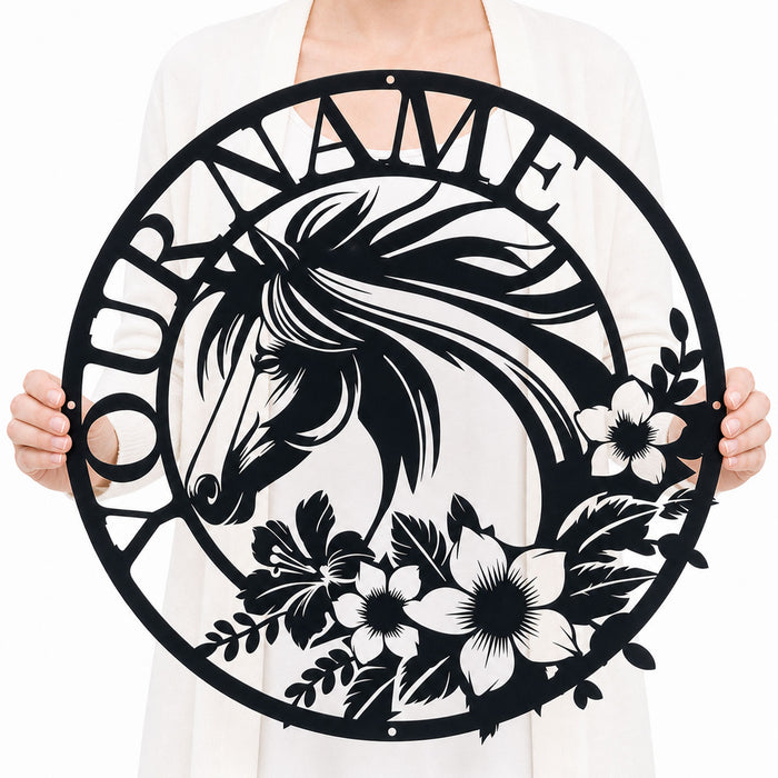 Custom Horse Metal Sign