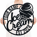 Custom Ice Cream Metal Sign