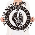 Personalized Viking Axe Metal Sign, Custom Text Norse Wall Decor