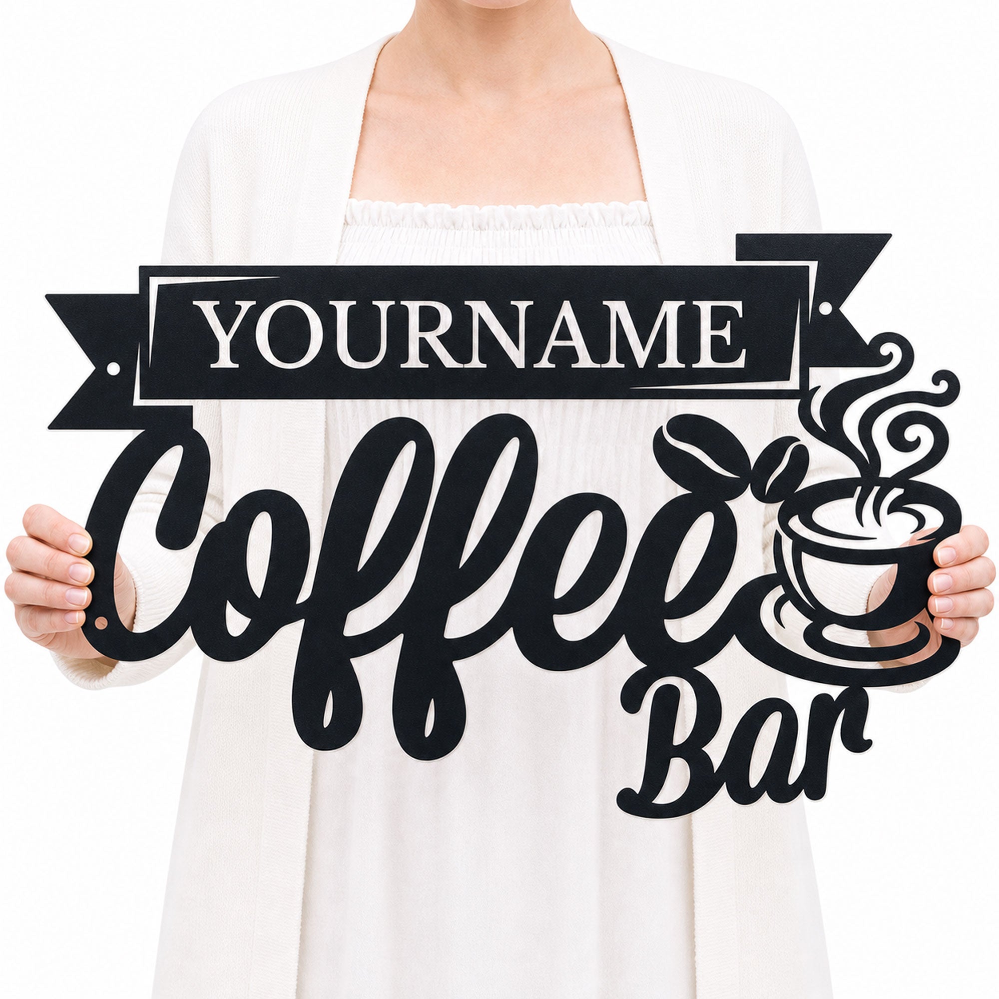 Custom Coffee Bar Metal Sign