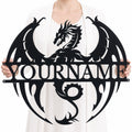 Custom Dragon Metal Sign