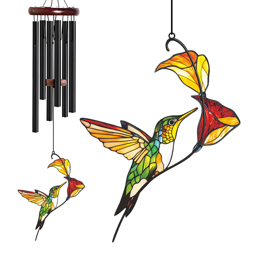 Flying Hummingbird Flower Wind Chime – Style Wind 369
