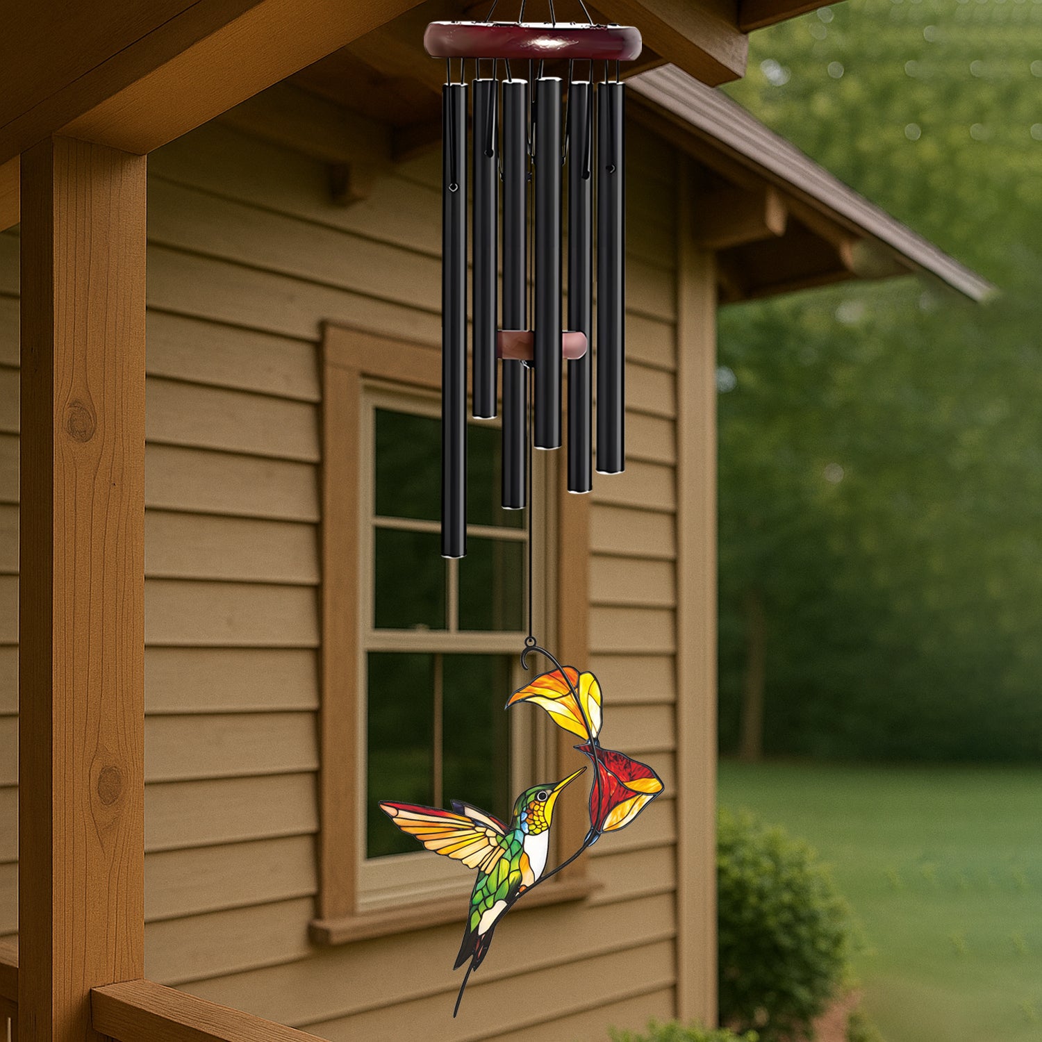 Flying Hummingbird Flower Wind Chime – Style Wind 369