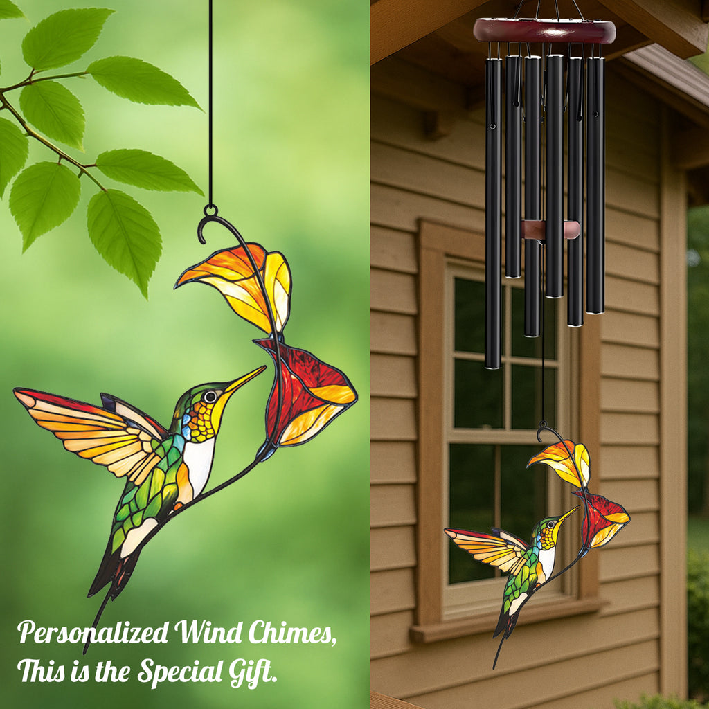 Flying Hummingbird Flower Wind Chime – Style Wind 369