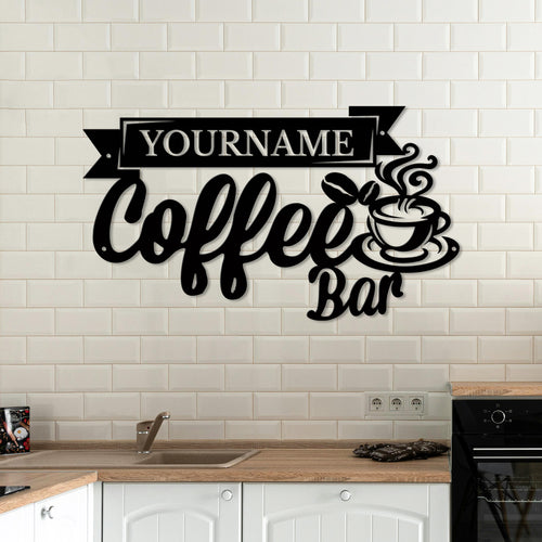 Custom Coffee Bar Metal Sign