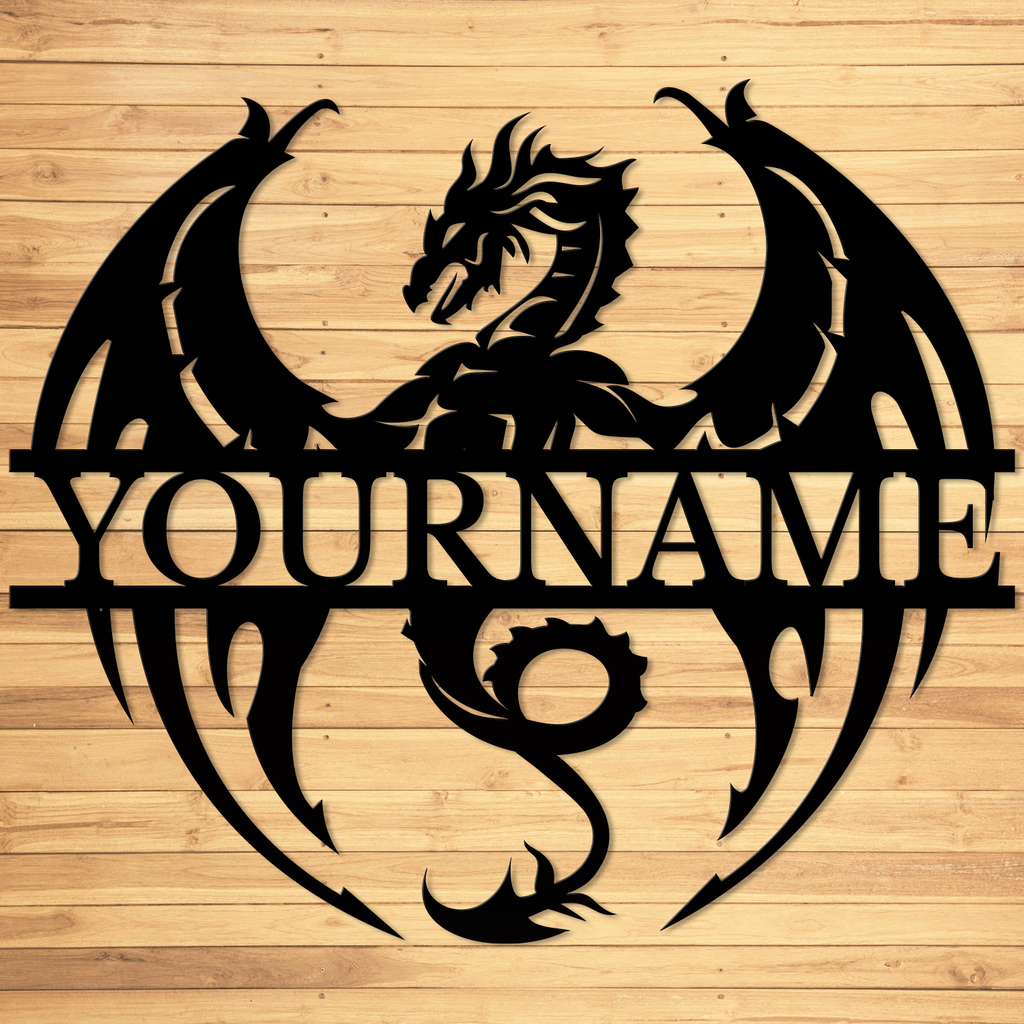 Custom Dragon Metal Sign