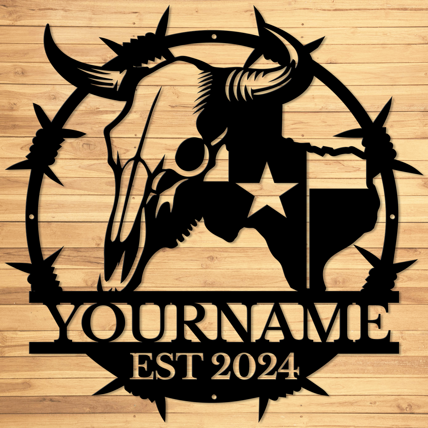Custom Texas Metal Sign
