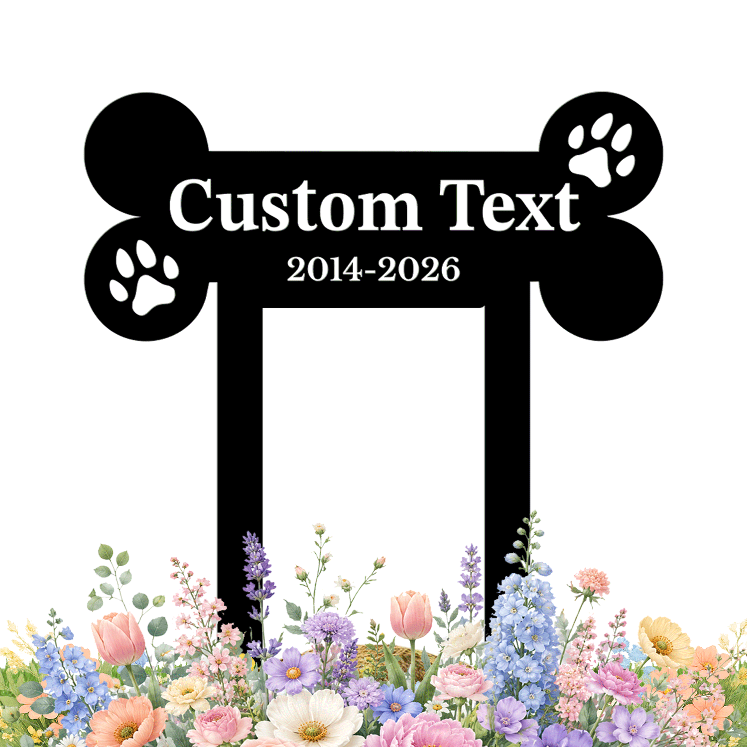 Personalized Dog Memorial Garden Stake | Custom Dog Memorial Metal Sign