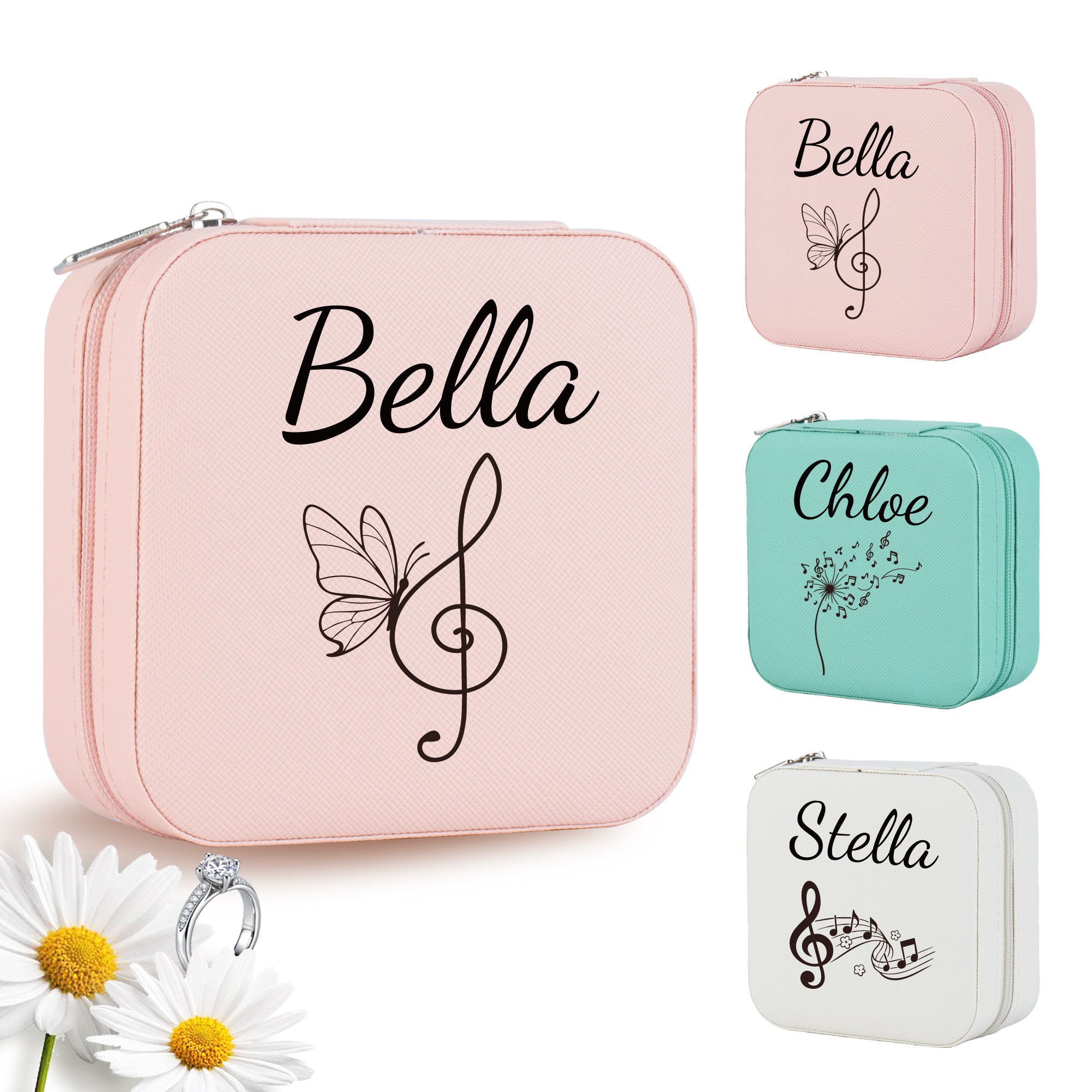 Personalized Musical Symbol Jewelry Box