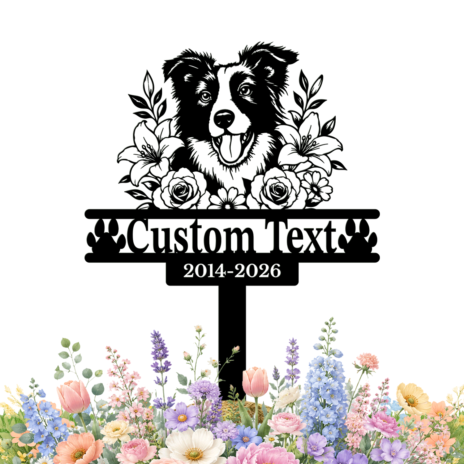 Personalized Dog Memorial Garden Stake | Custom Dog Memorial Metal Sign