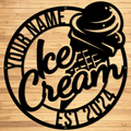 Custom Ice Cream Metal Sign