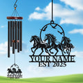 Personalized Running Horses Wind Chime