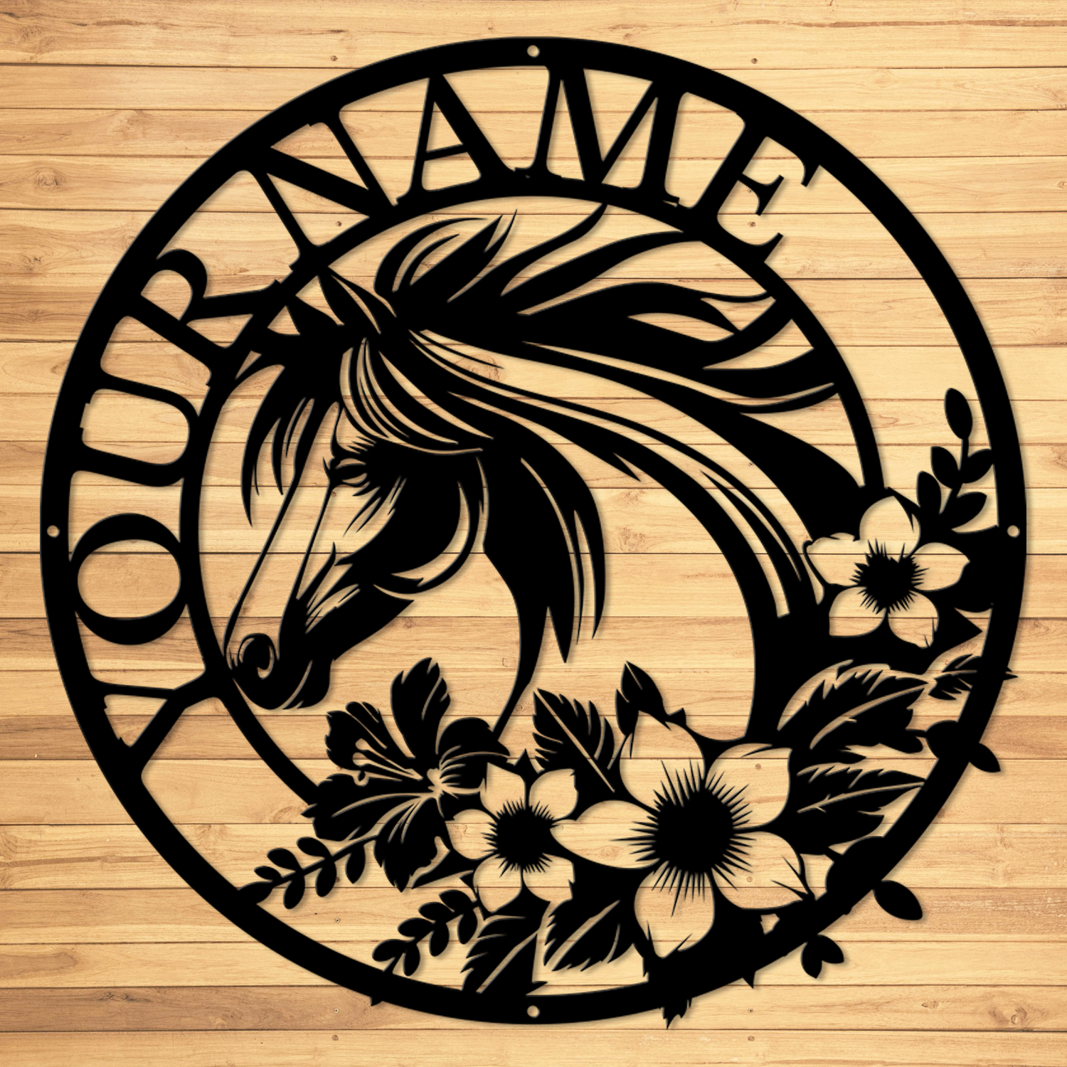Custom Horse Metal Sign