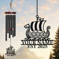 Personalized Viking Ship Wind Chime