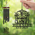 Personalized Highland Cow Couple Wind Chime