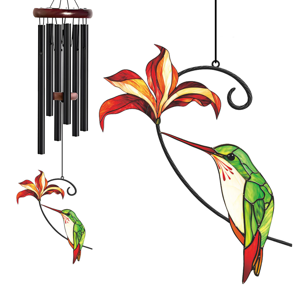 Hummingbird Lily Flower Wind Chime – Style Wind 370