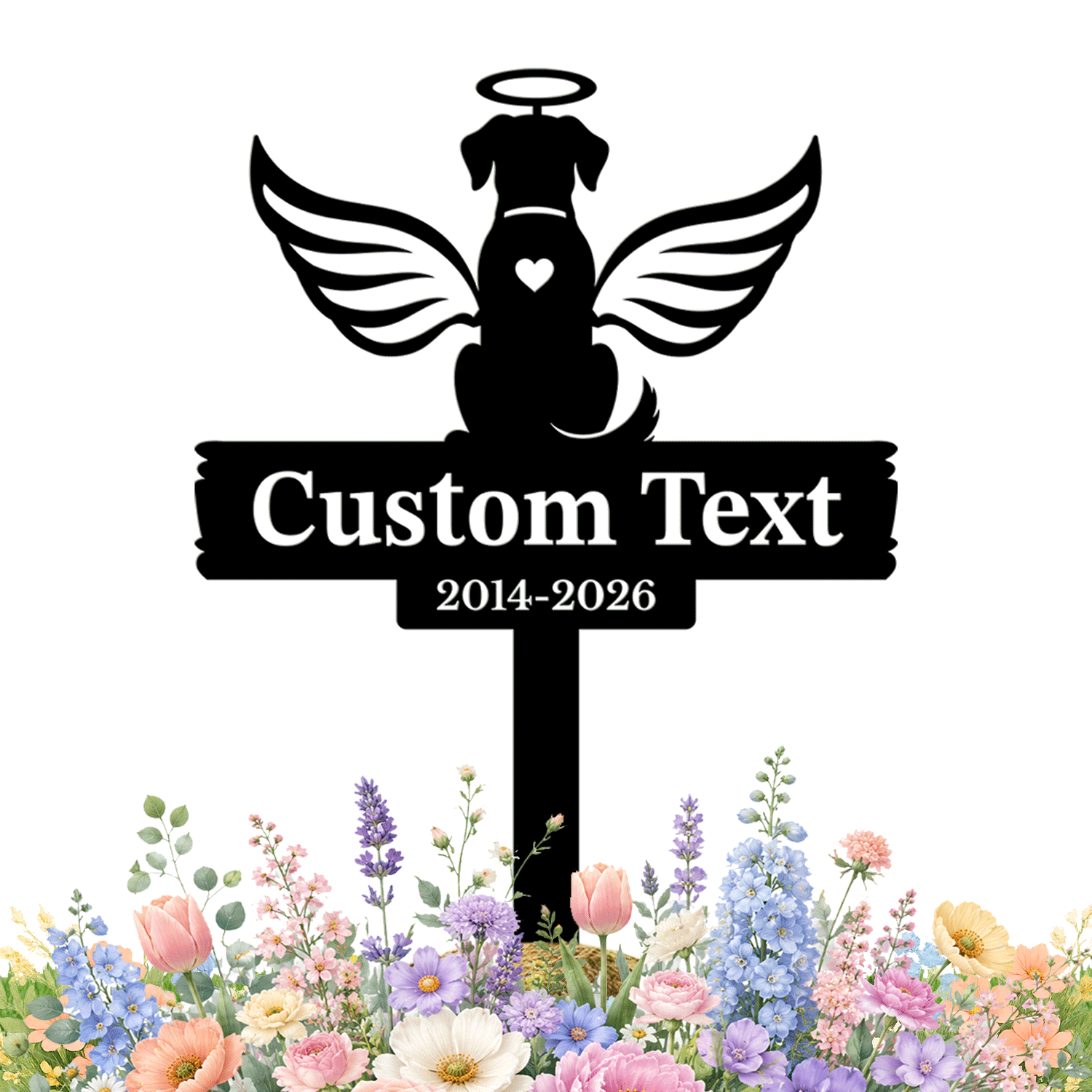 Personalized Dog Memorial Garden Stake | Custom Dog Memorial Metal Sign