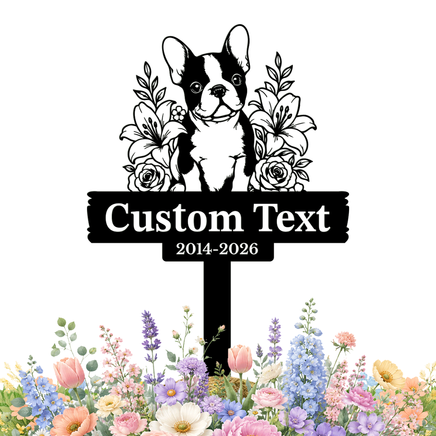 Personalized Dog Memorial Garden Stake | Custom Dog Memorial Metal Sign