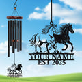 Personalized Two Horses Wind Chime