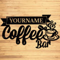 Custom Coffee Bar Metal Sign