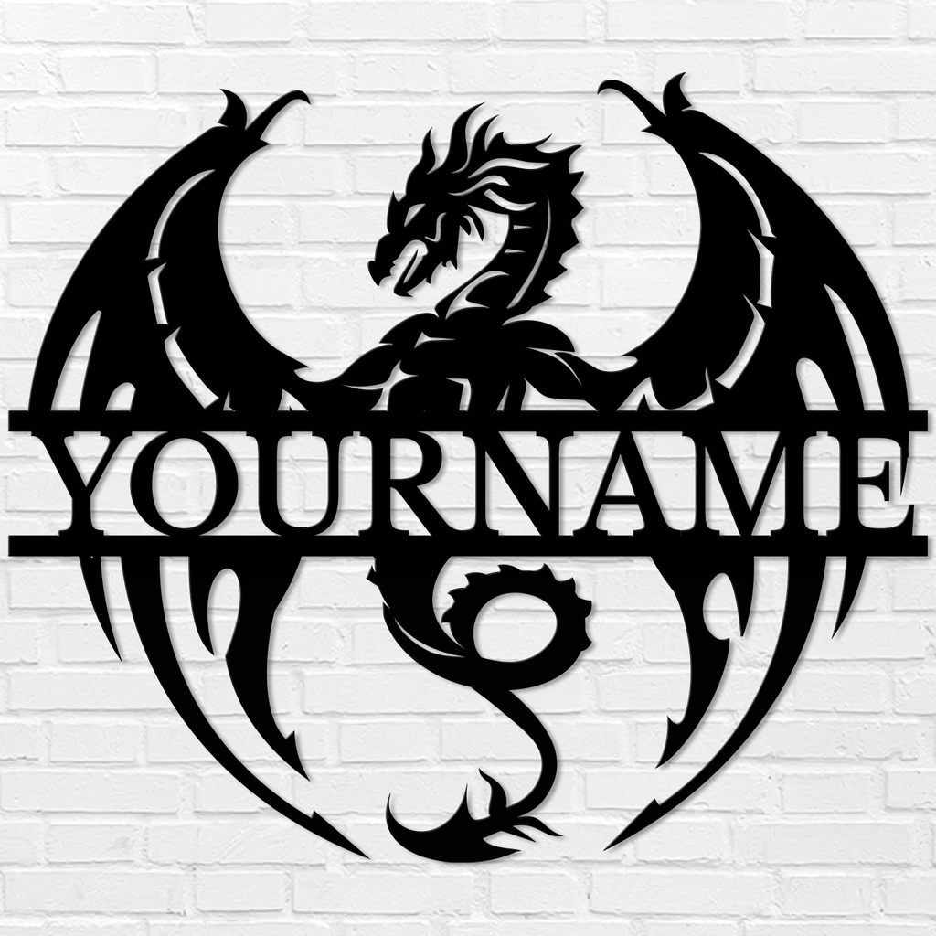 Custom Dragon Metal Sign