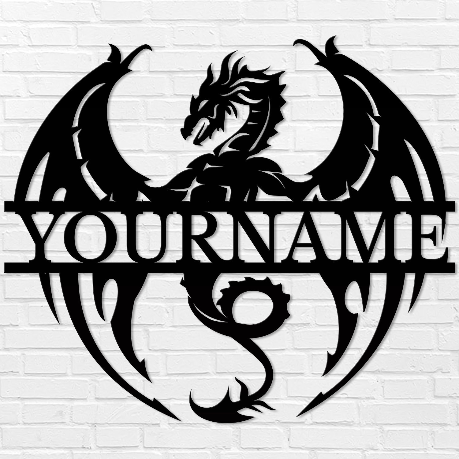 Custom Dragon Metal Sign