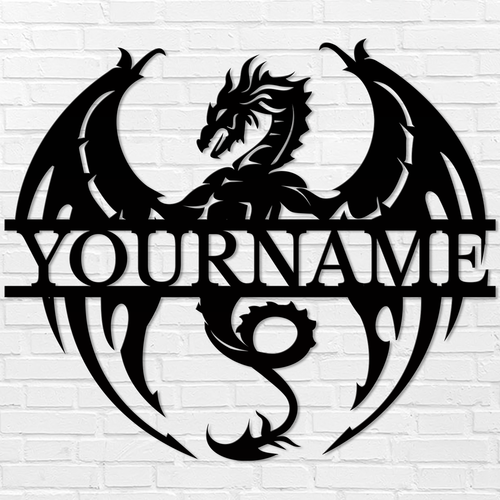 Custom Dragon Metal Sign