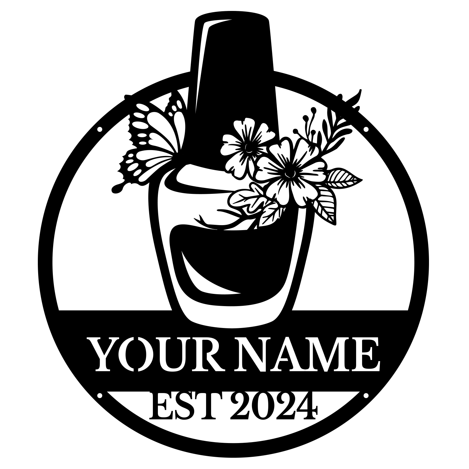 Personalized Nail Salon Metal Sign, Custom Text Beauty Room Decor