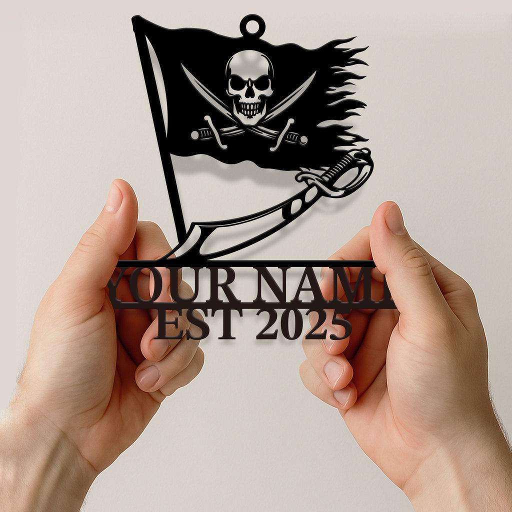 Personalized Pirate Flag Wind Chime