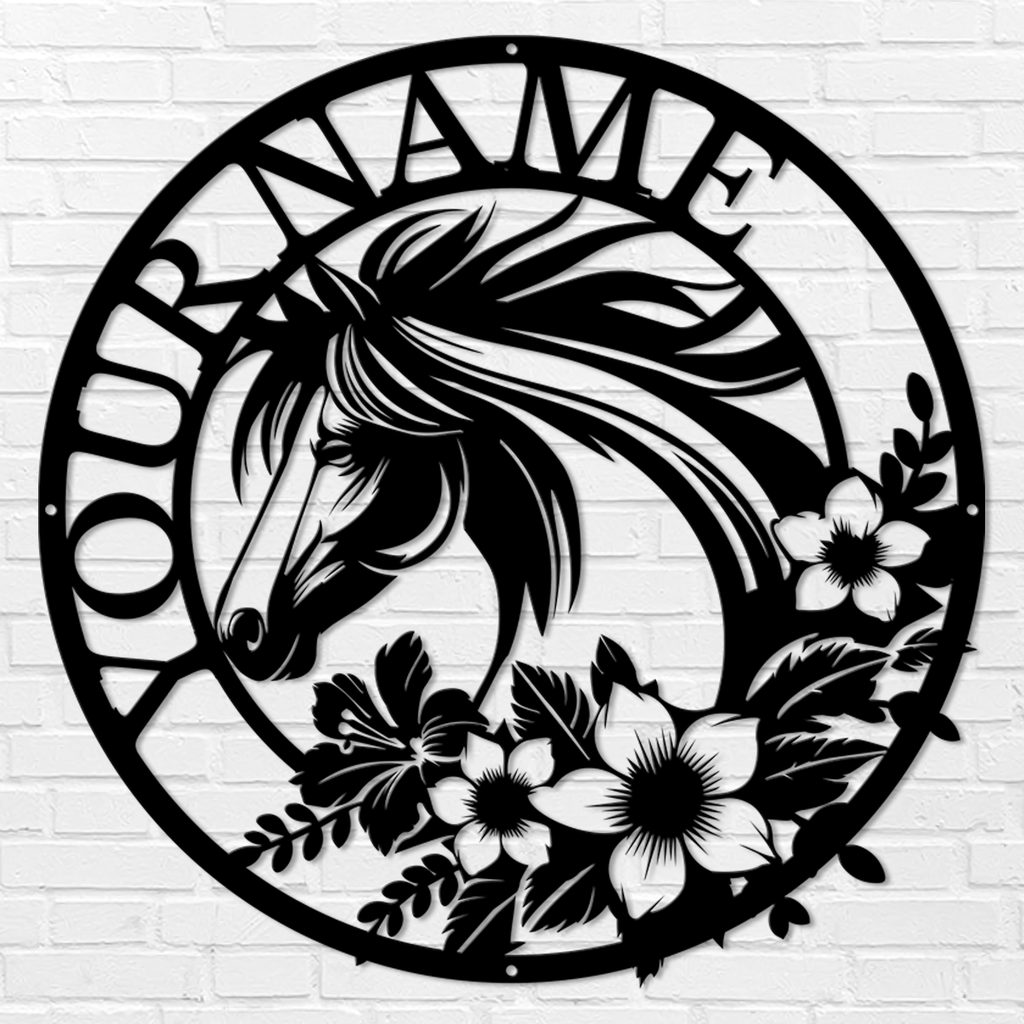 Custom Horse Metal Sign