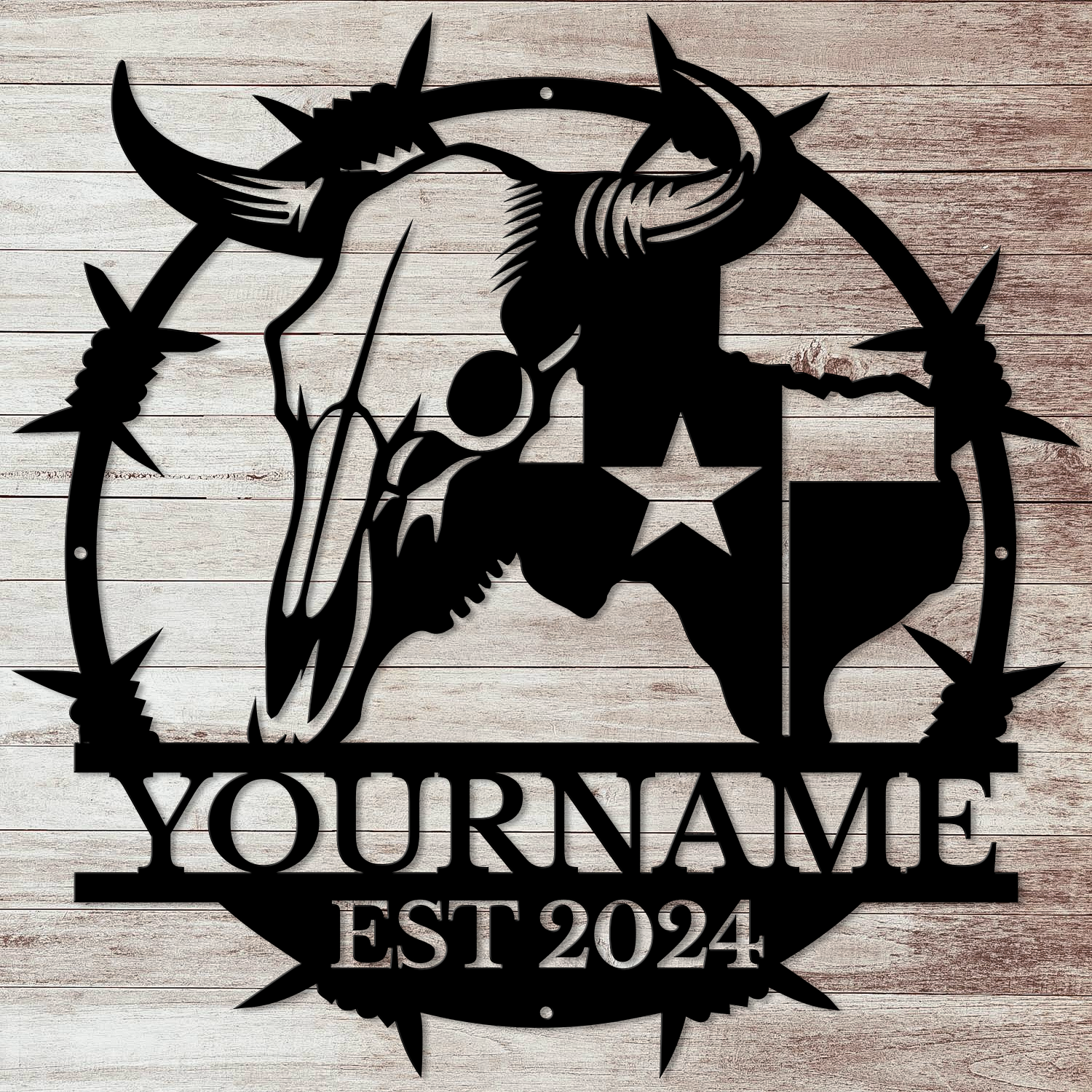 Custom Texas Metal Sign