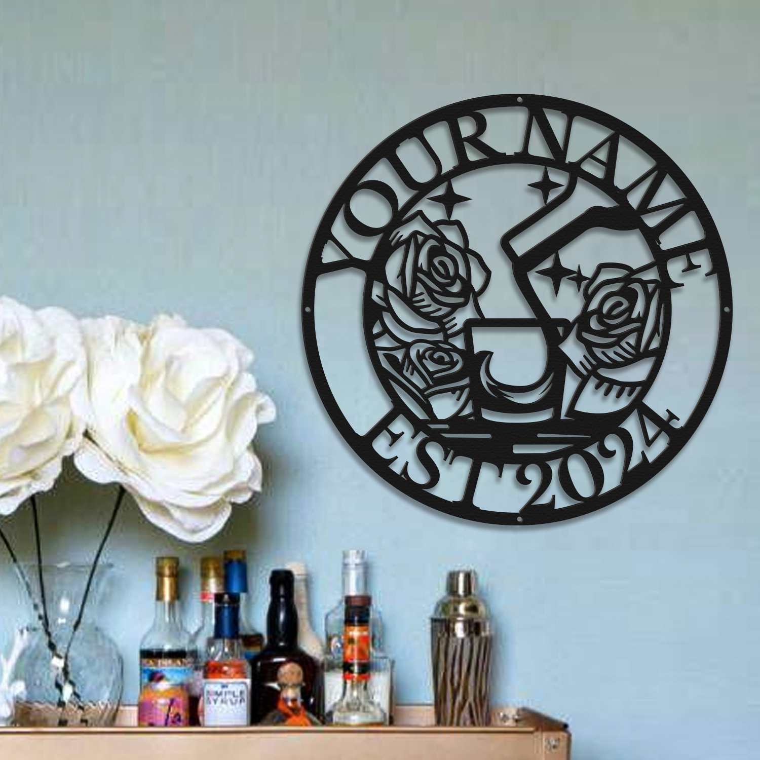Personalized Cocktail Bar Metal Sign