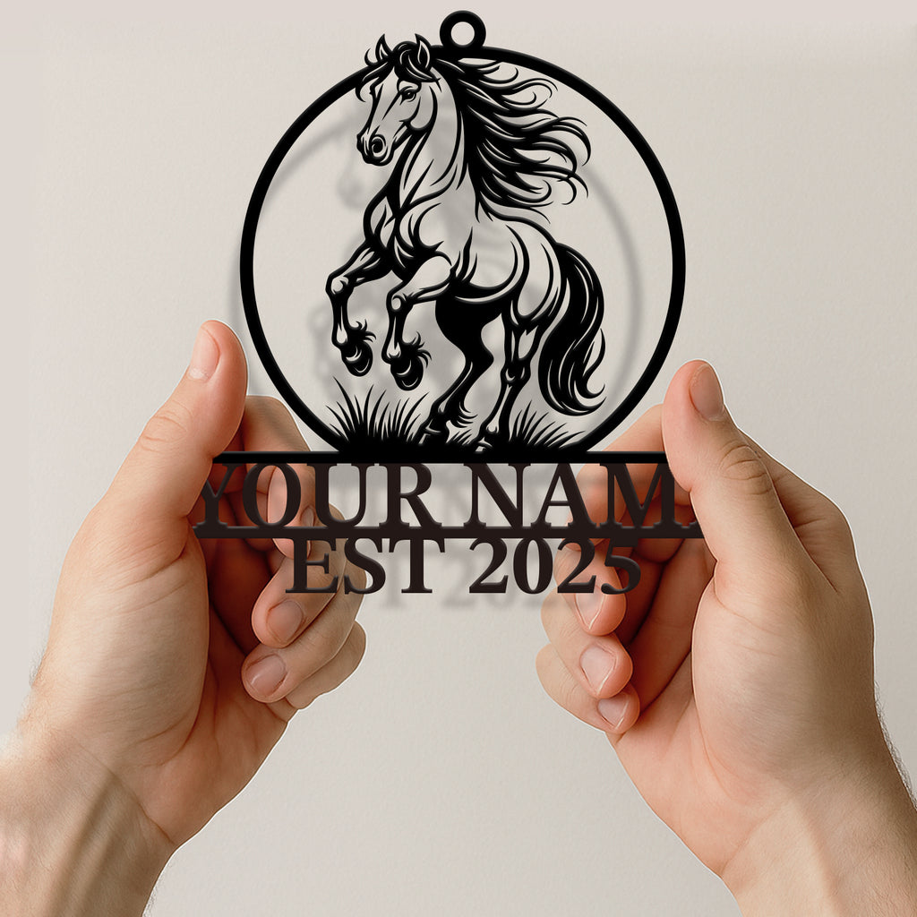 Personalized Rearing Horse Wind Chime