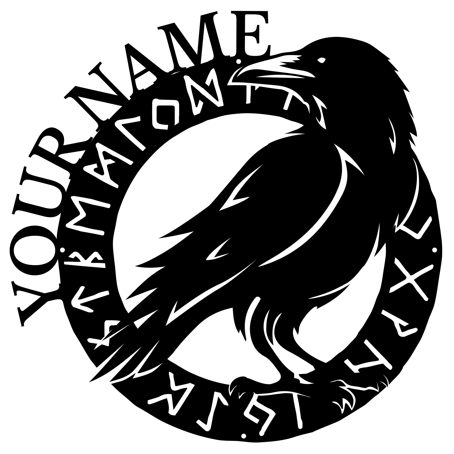 Personalized Viking Raven Metal Sign, Custom Text Norse Wall Decor