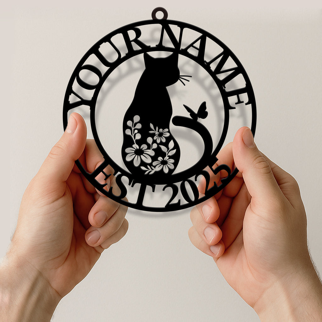 Personalized Cat Butterfly Wind Chime