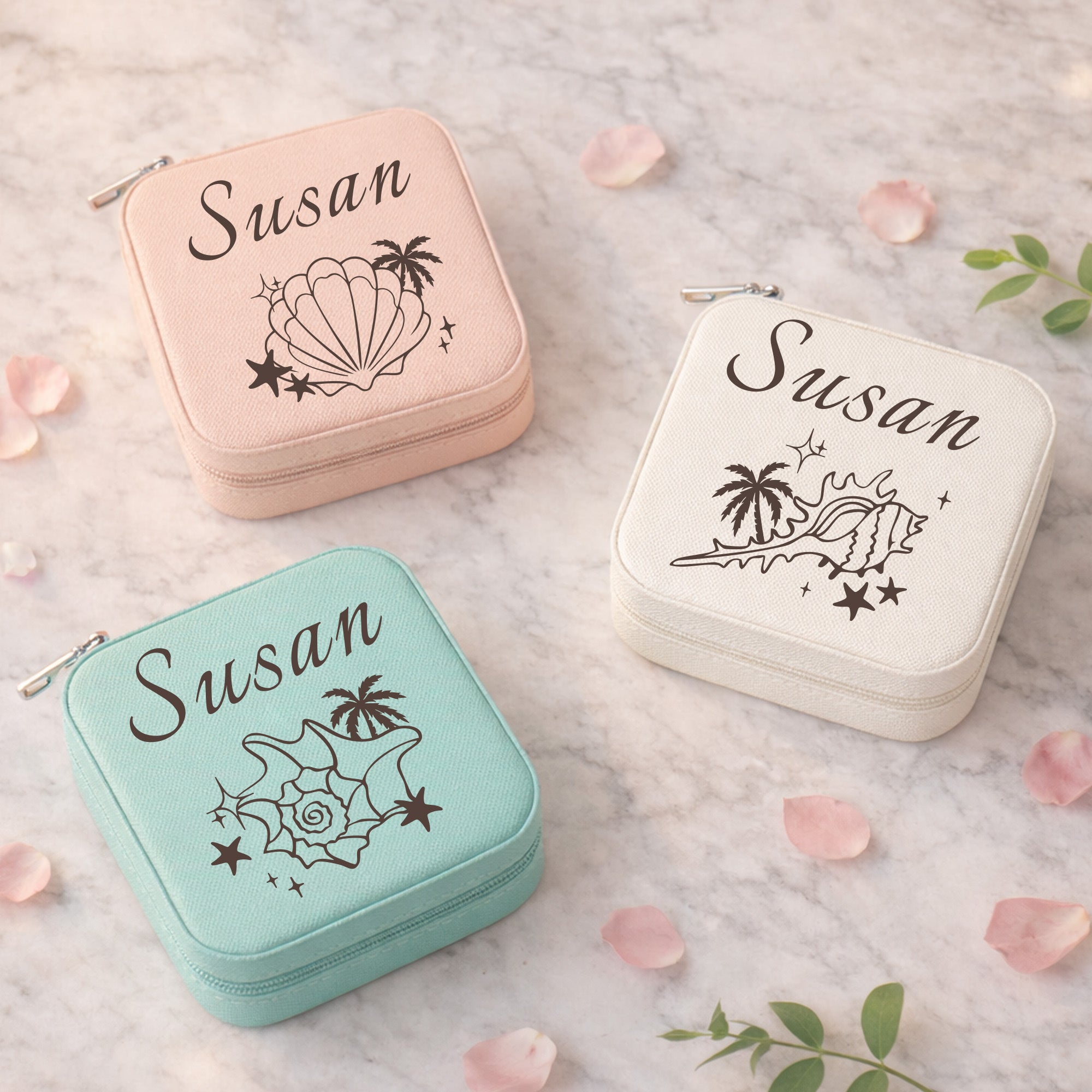 Personalized Ocean Shell Jewelry Box