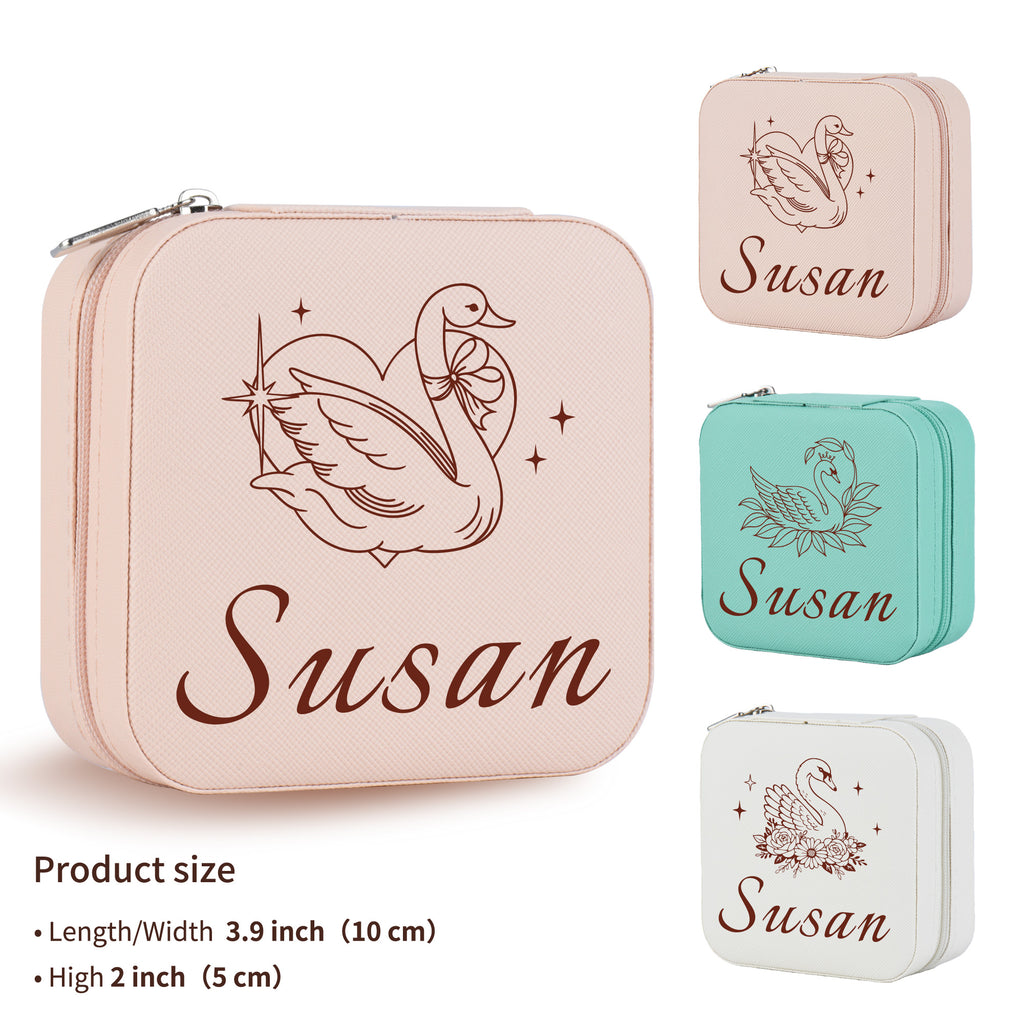 Personalized Swan Jewelry Box