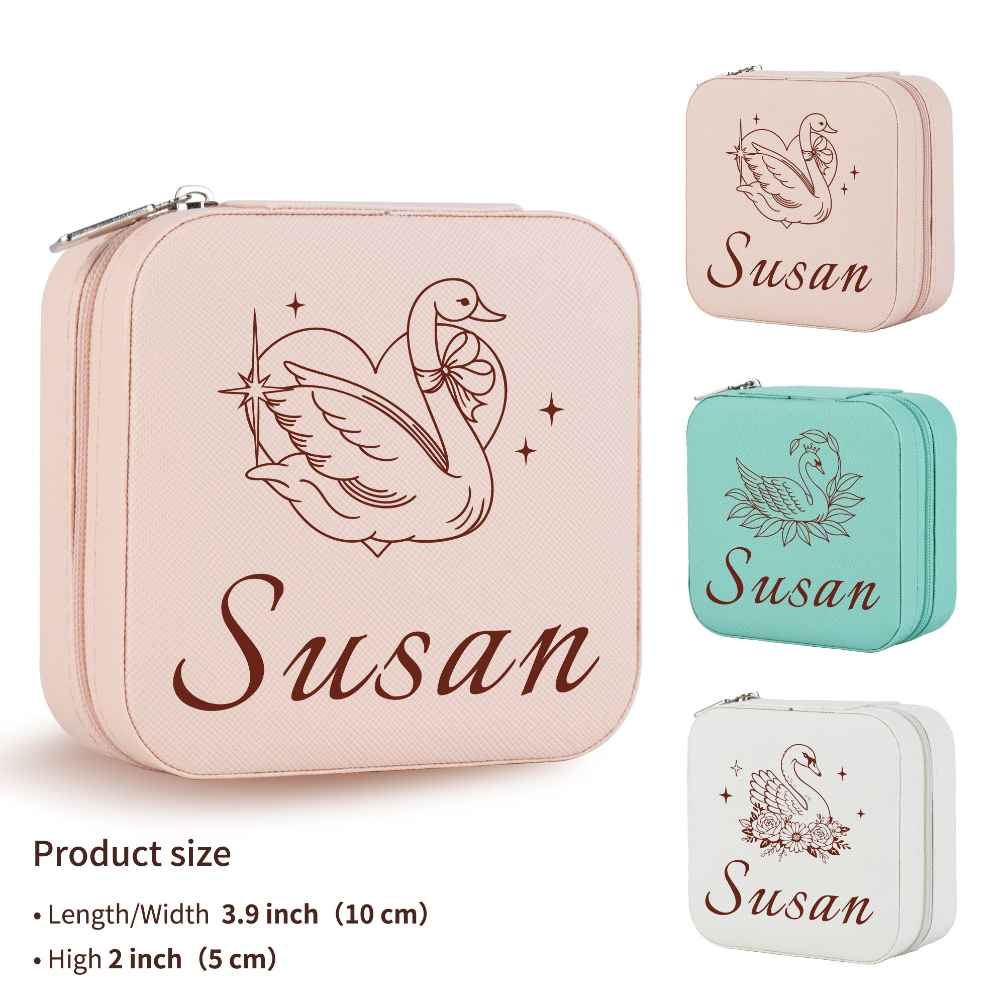 Personalized Swan Jewelry Box