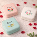 Personalized Colorful Floral Jewelry Box