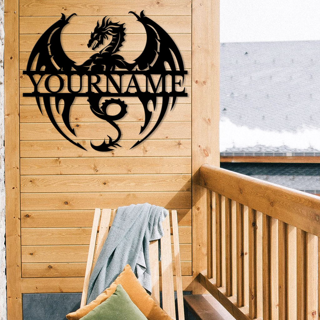 Custom Dragon Metal Sign