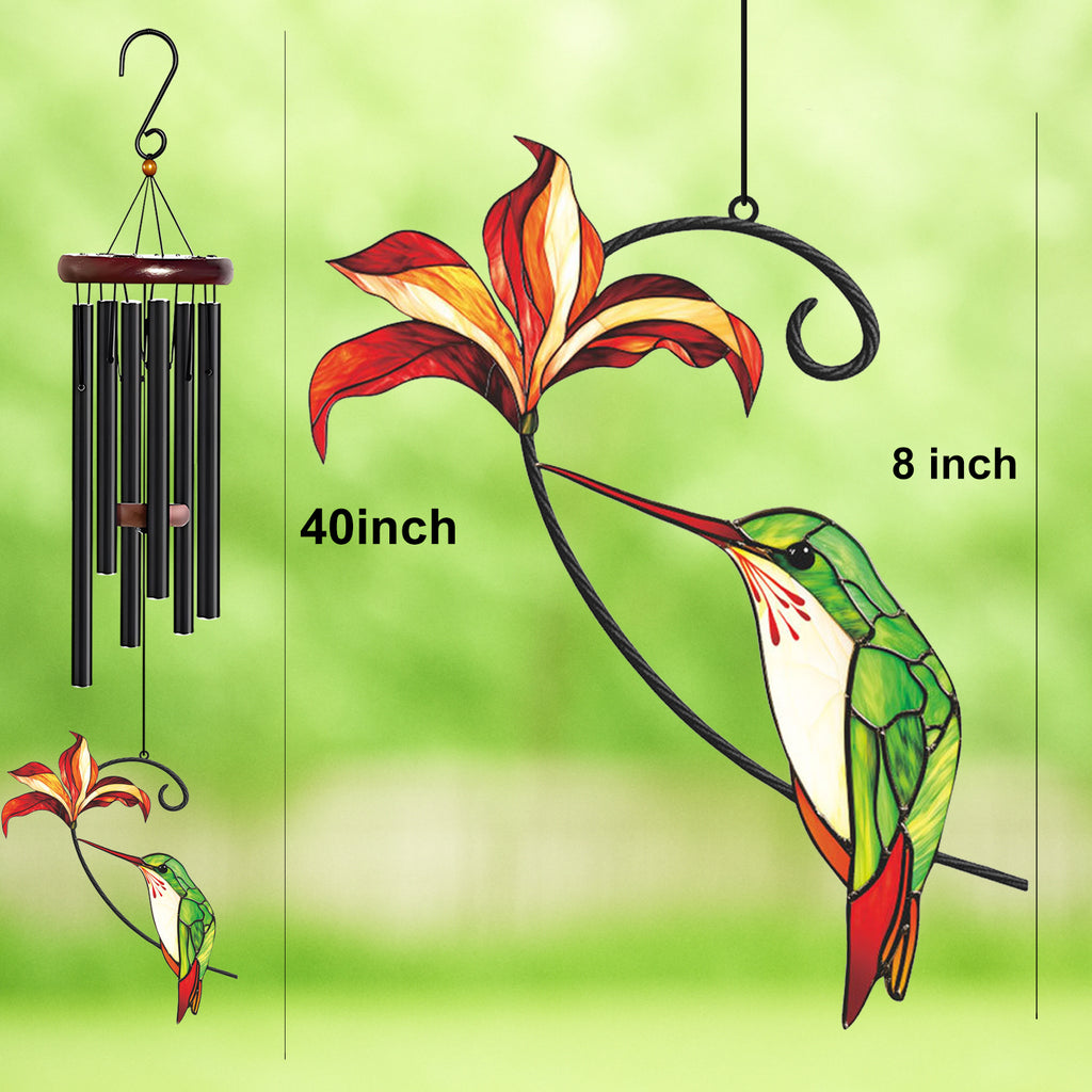 Hummingbird Lily Flower Wind Chime – Style Wind 370