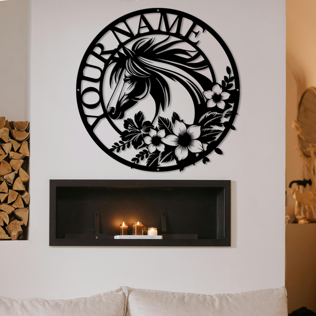Custom Horse Metal Sign