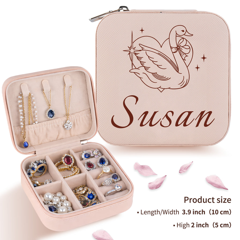 Personalized Swan Jewelry Box