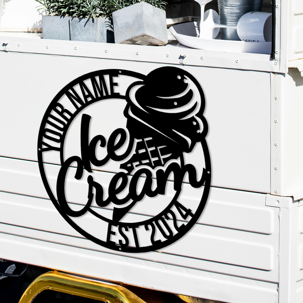 Custom Ice Cream Metal Sign