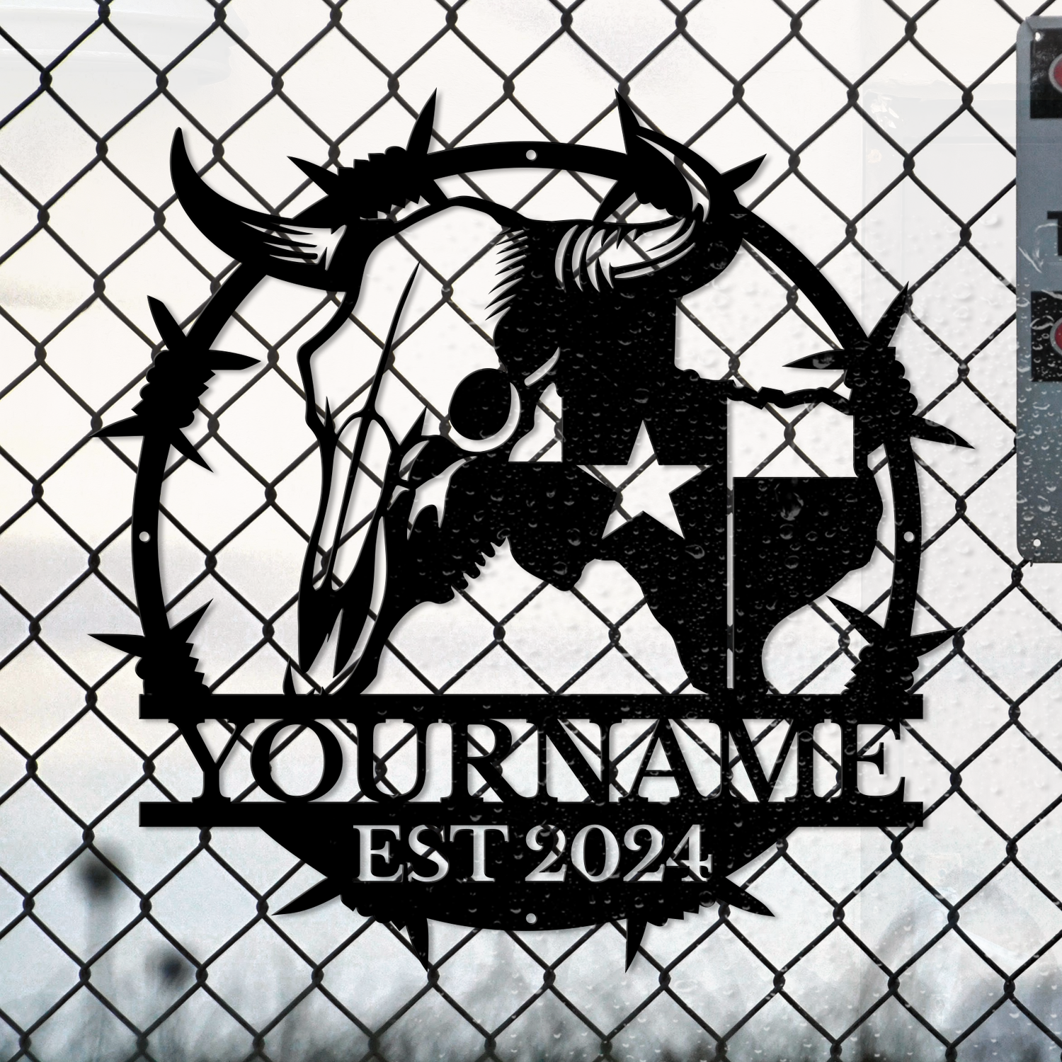 Custom Texas Metal Sign