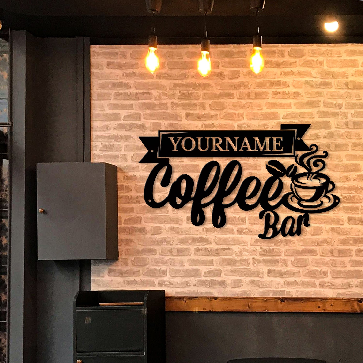 Custom Coffee Bar Metal Sign