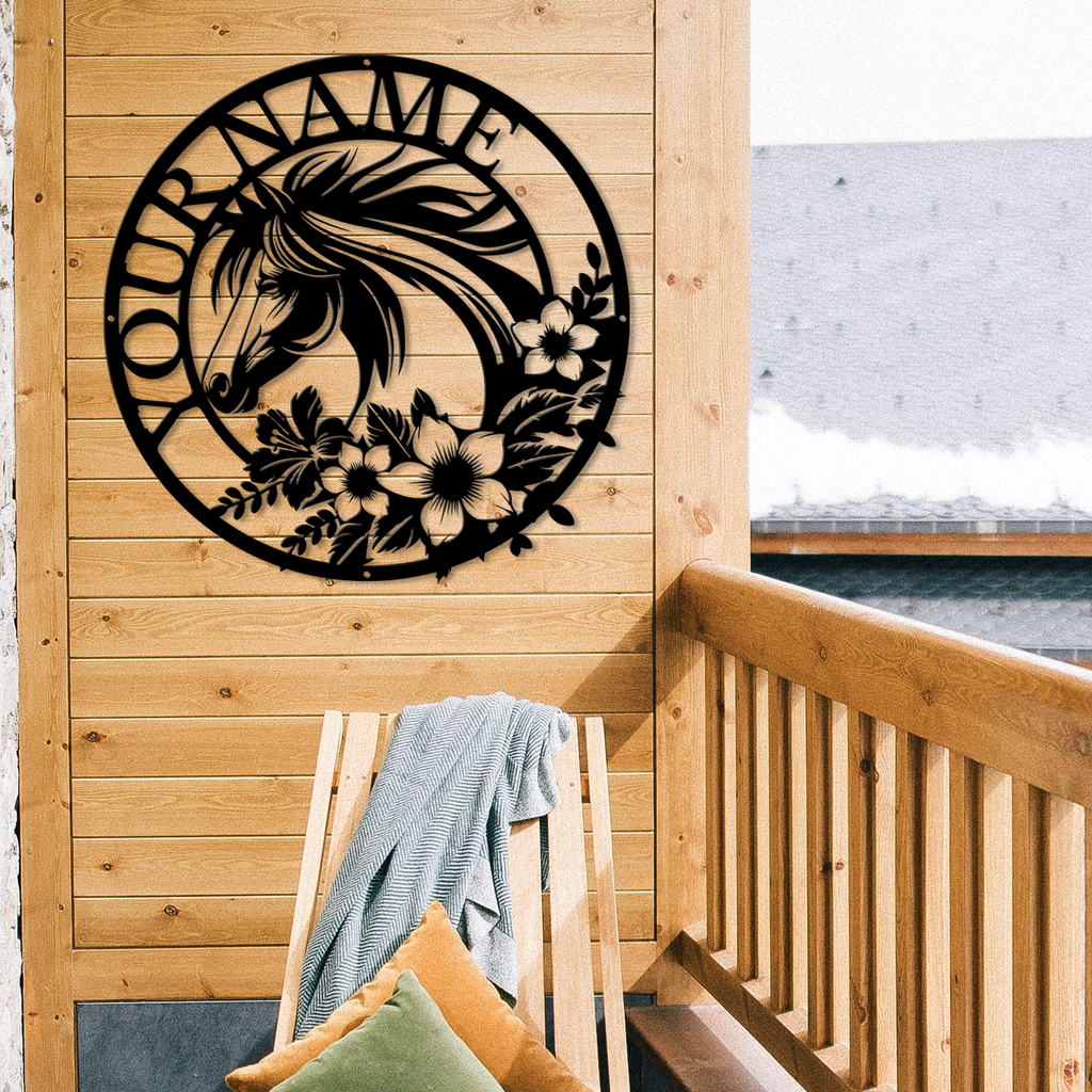 Custom Horse Metal Sign
