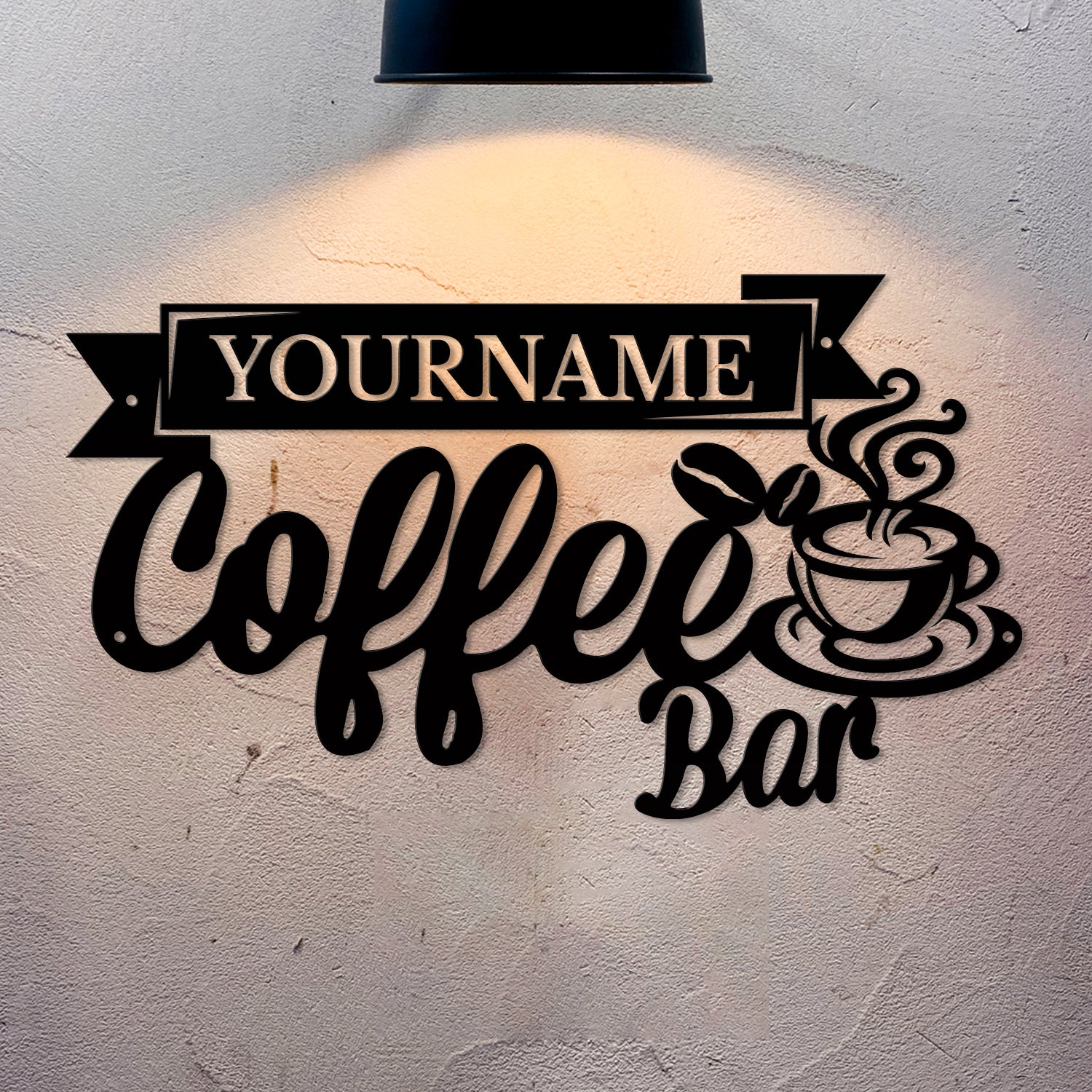 Custom Coffee Bar Metal Sign