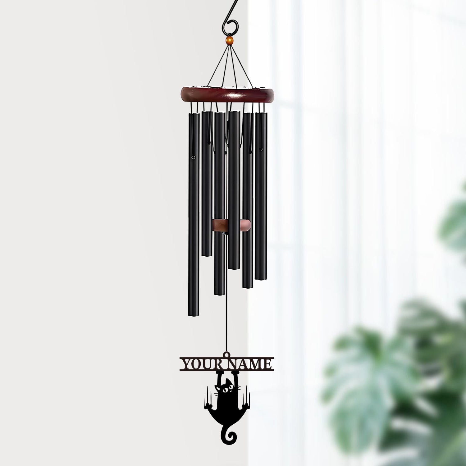 Personalized Hanging Cat Wind Chime